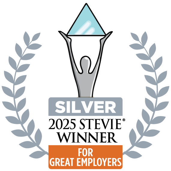 2025 Stevie Awards Silver Winner for Great Employers laurel badge